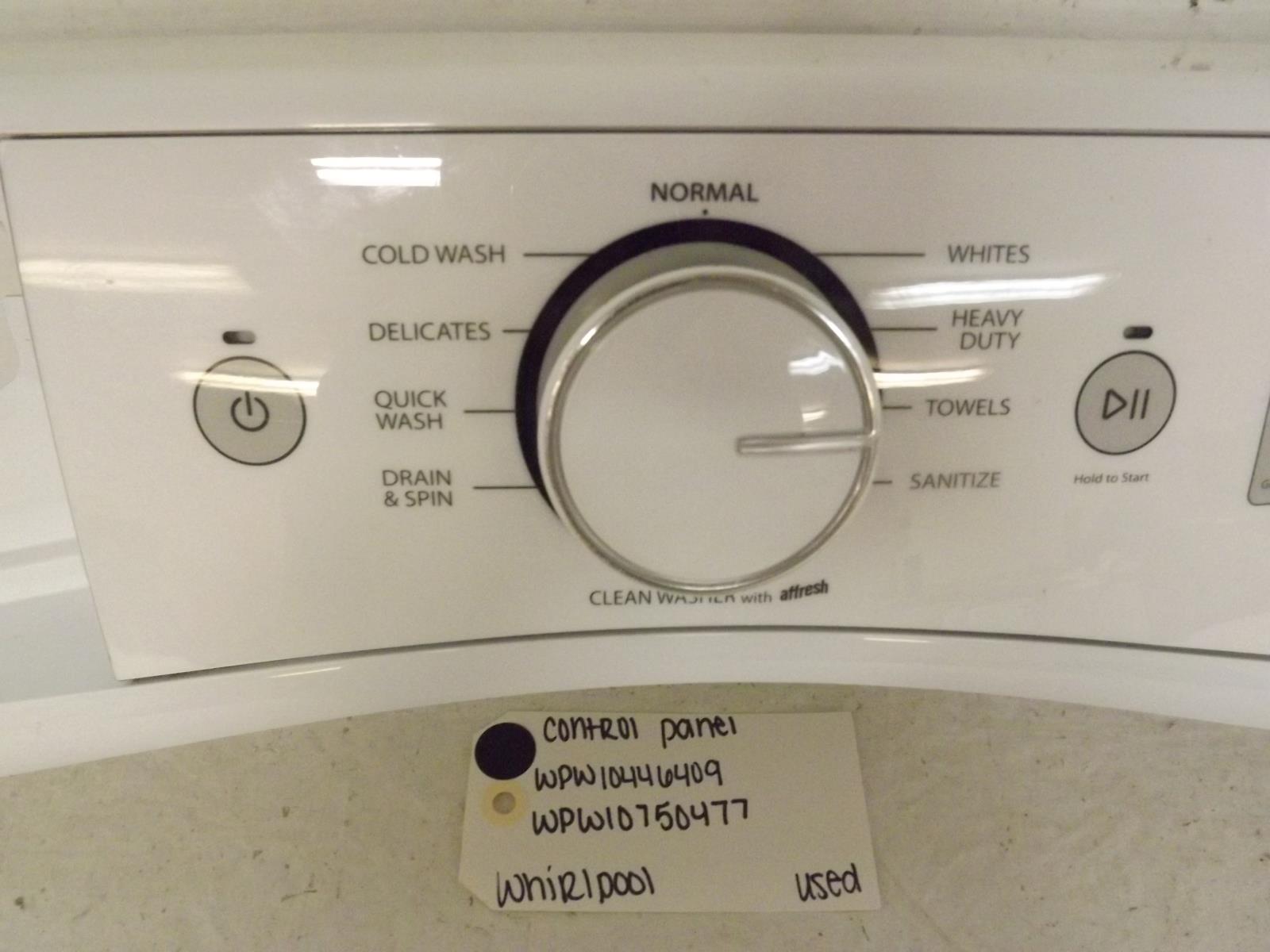 Whirlpool Washer WPW10446409 WPW10750477 Control Panel Used Whirlpool Washer WPW10446409 WPW10750477 Control Panel Used